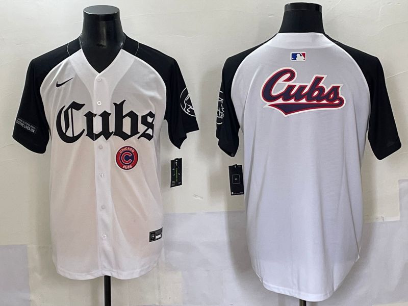 Men 2025 Chicago Cubs Blank White black Five generations Joint Name Nike MLB Jersey style 56->chicago white sox->MLB Jersey